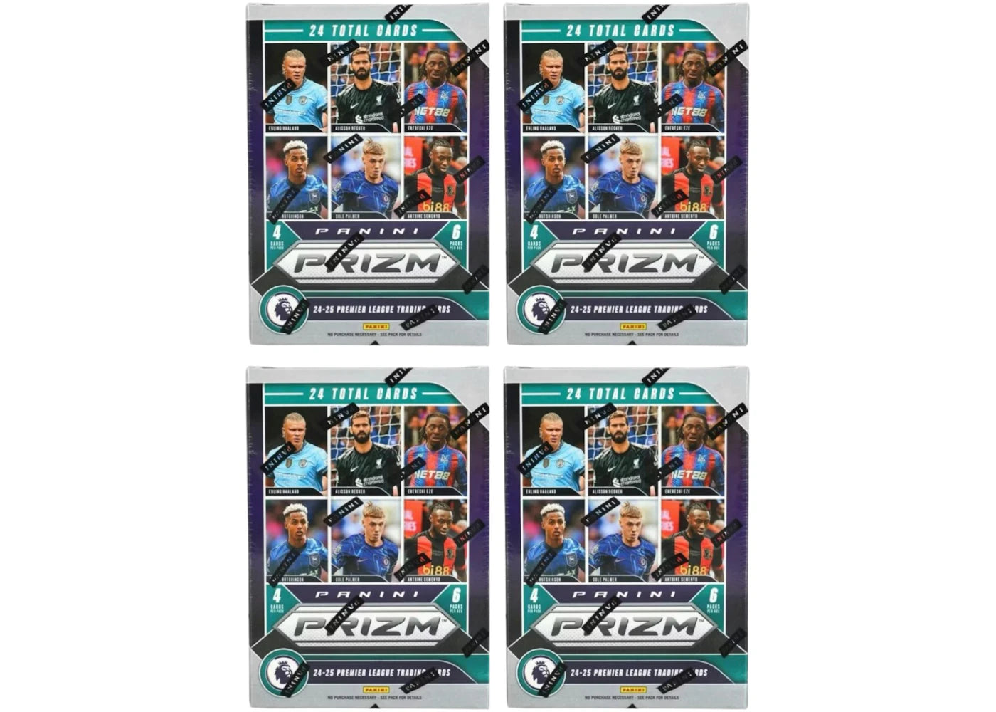 2024-25 Panini Prizm Premier League EPL Soccer Blaster Box (Pink Mosaic Prizms) 4x Lot
