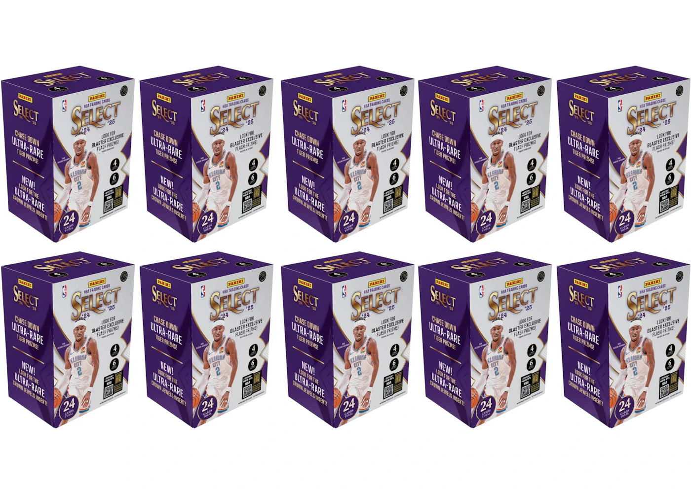 2024-25 Panini Select Basketball Blaster Box 10x Lot