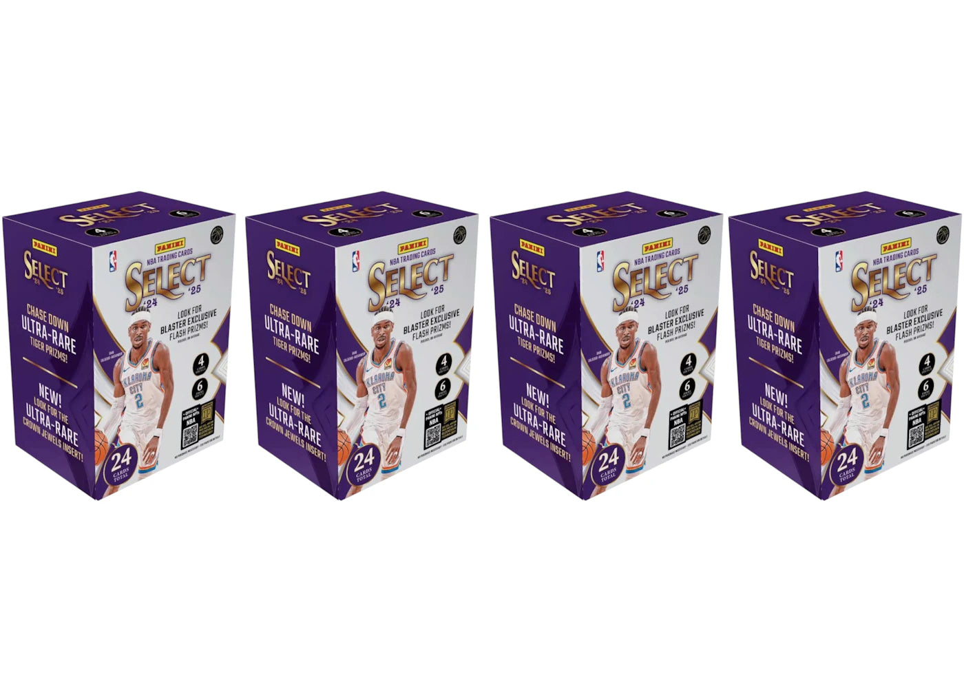 2024-25 Panini Select Basketball Blaster Box 4x Lot
