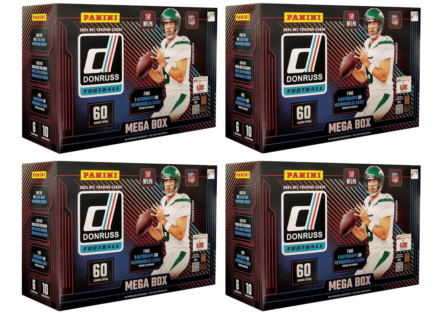 2024 Panini Donruss Football Mega Box Blue Scope 4x Lot