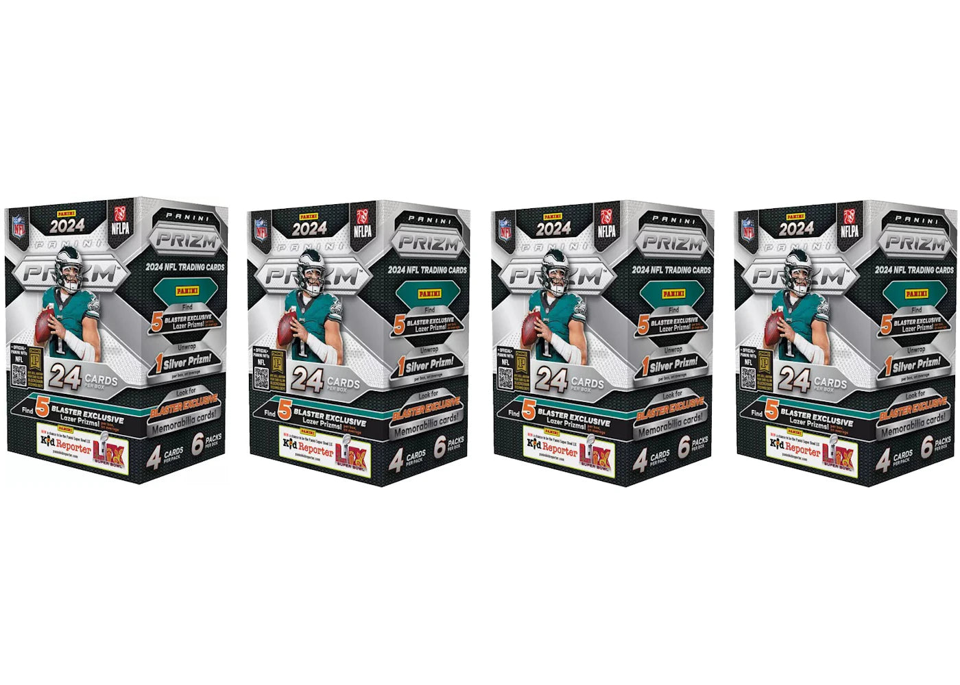 2024 Panini Prizm Football Blaster Box 4x Lot (Lazer Prizm)