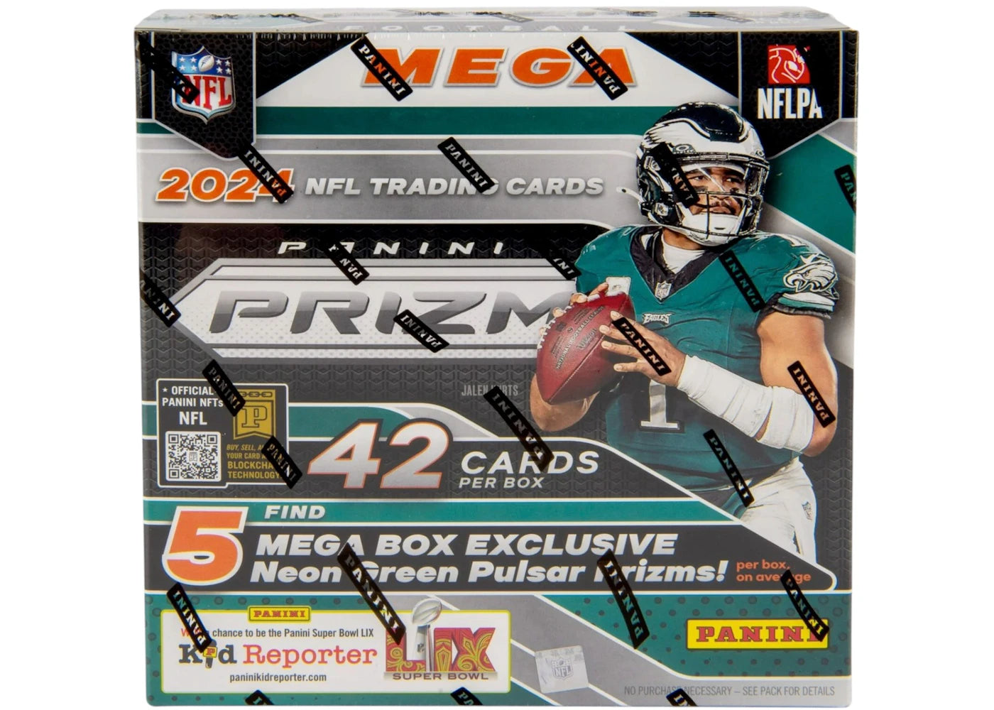 2024 Panini Prizm NFL Mega Box (Neon Green Pulsar Prizms)