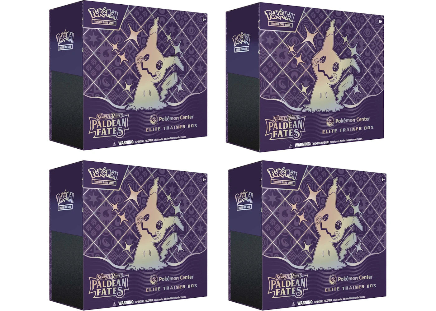 2024 Pokémon Scarlet & Violet Paldean Fates Pokemon Center Elite Trainer Box 4x Lot