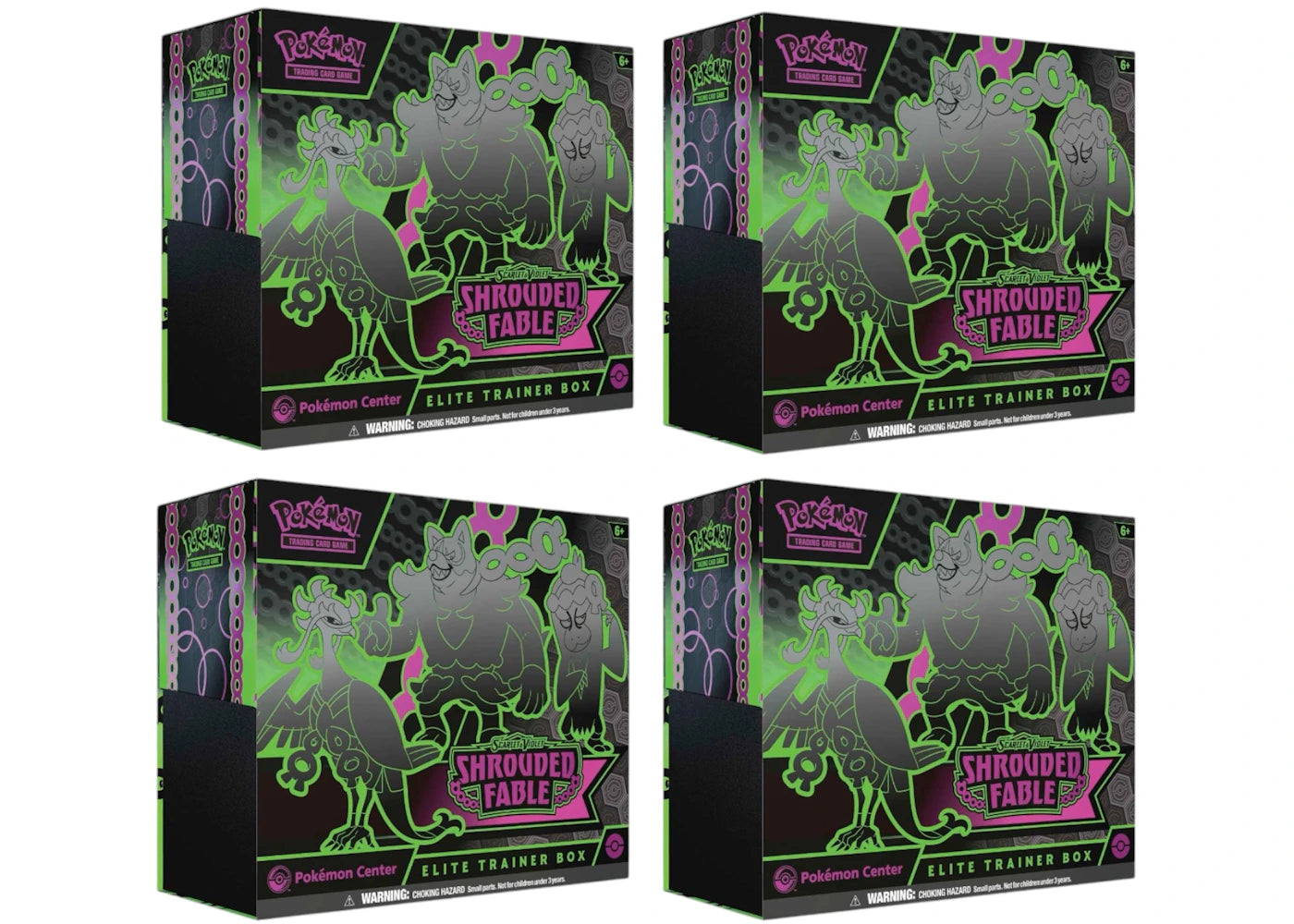2024 Pokémon Scarlet & Violet Shrouded Fable Pokémon Center Elite Trainer Box 4x Lot