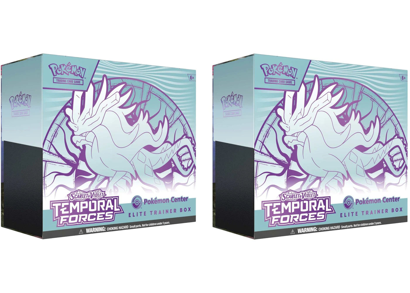 2024 Pokémon Scarlet & Violet Temporal Forces (Walking Wake) Pokemon Center Elite Trainer Box 2x Lot