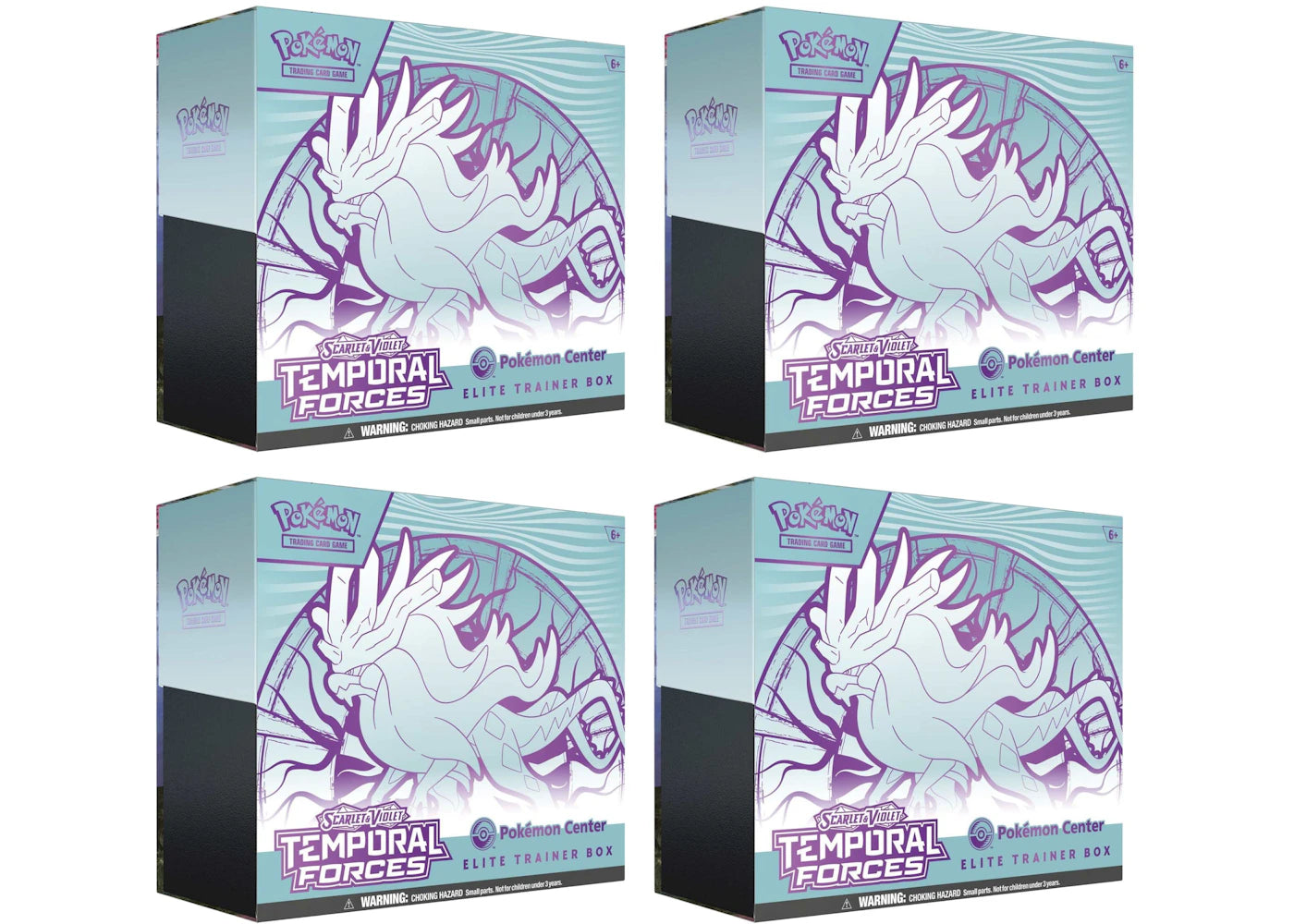 2024 Pokémon Scarlet & Violet Temporal Forces (Walking Wake) Pokemon Center Elite Trainer Box 4x Lot