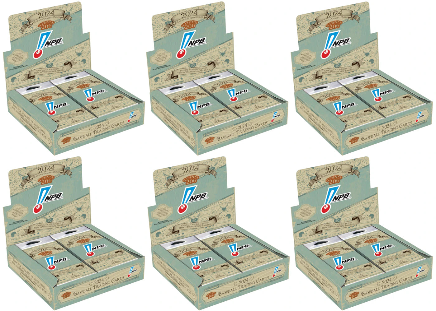 2024 Topps 206 NPB Baseball Hobby Box 6x Lot