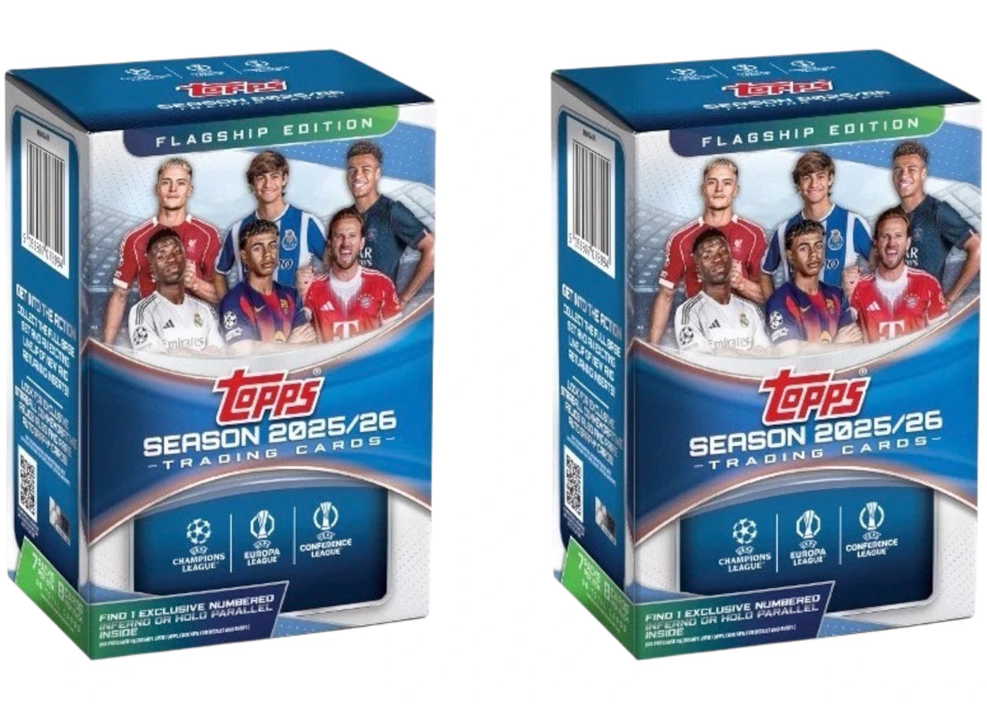 2025-26 Topps UEFA Club Competitions Soccer Blaster Box 2x Lot