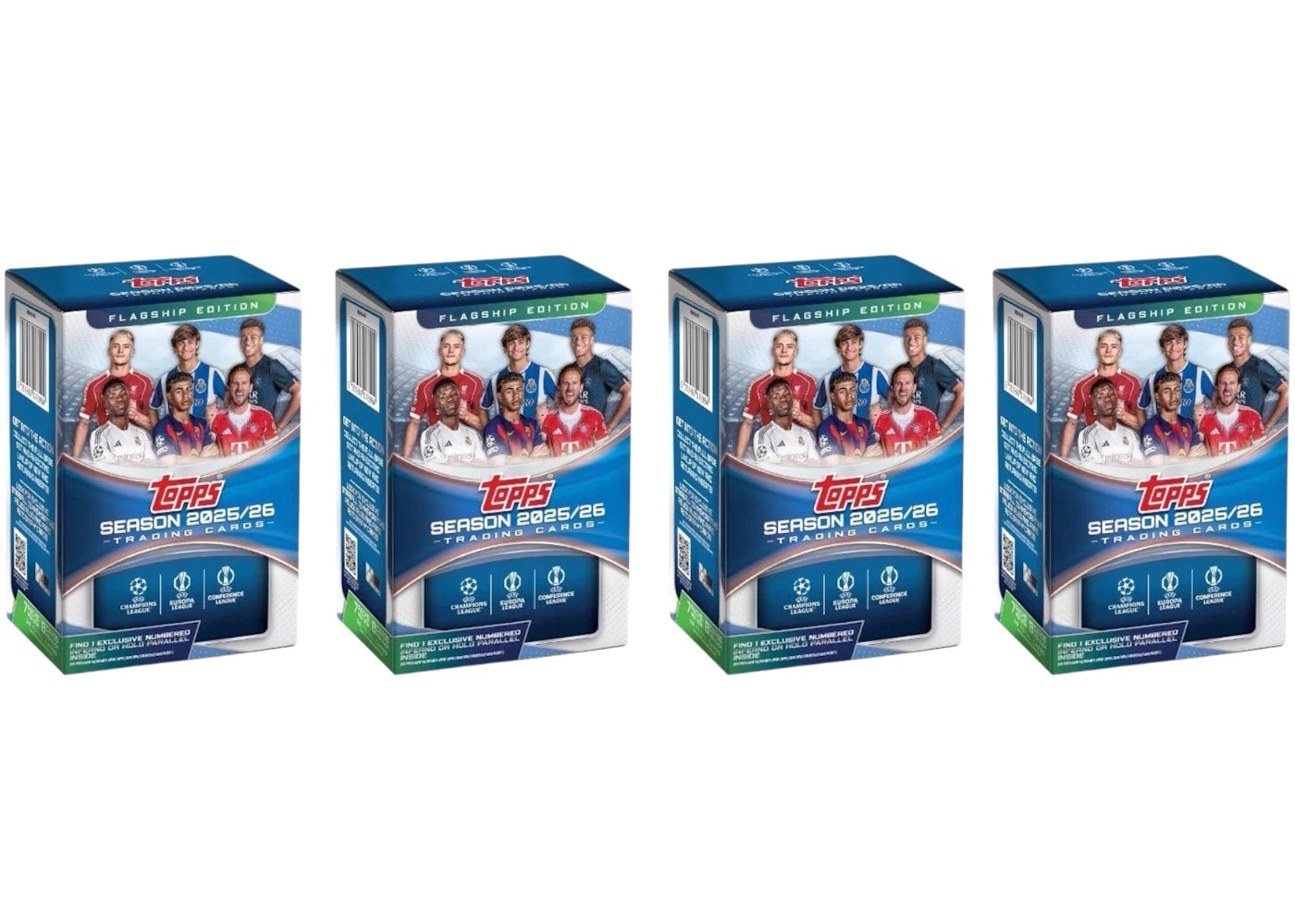 2025-26 Topps UEFA Club Competitions Soccer Blaster Box 4x Lot