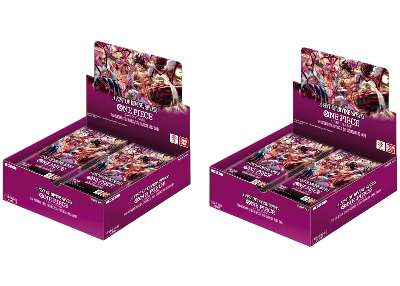 2025 Bandai One Piece A Fist of Divine Speed Booster Box (English) (OP11) 2x Lot