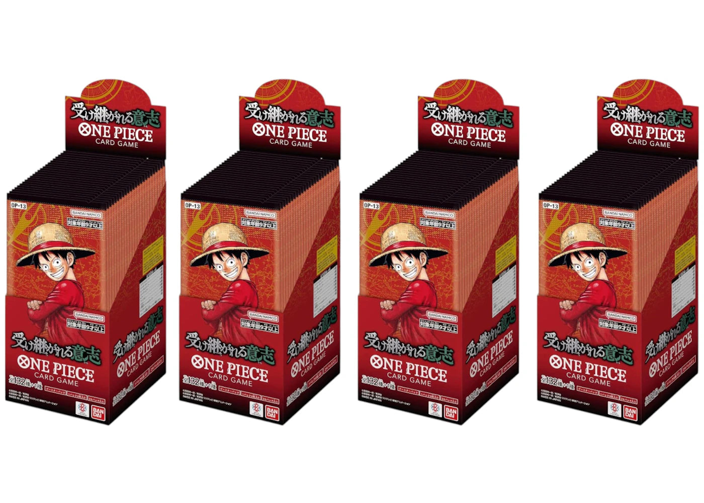 2025 Bandai One Piece Carrying On His Will Booster Pack (OP-13) Japanese 4x Lot