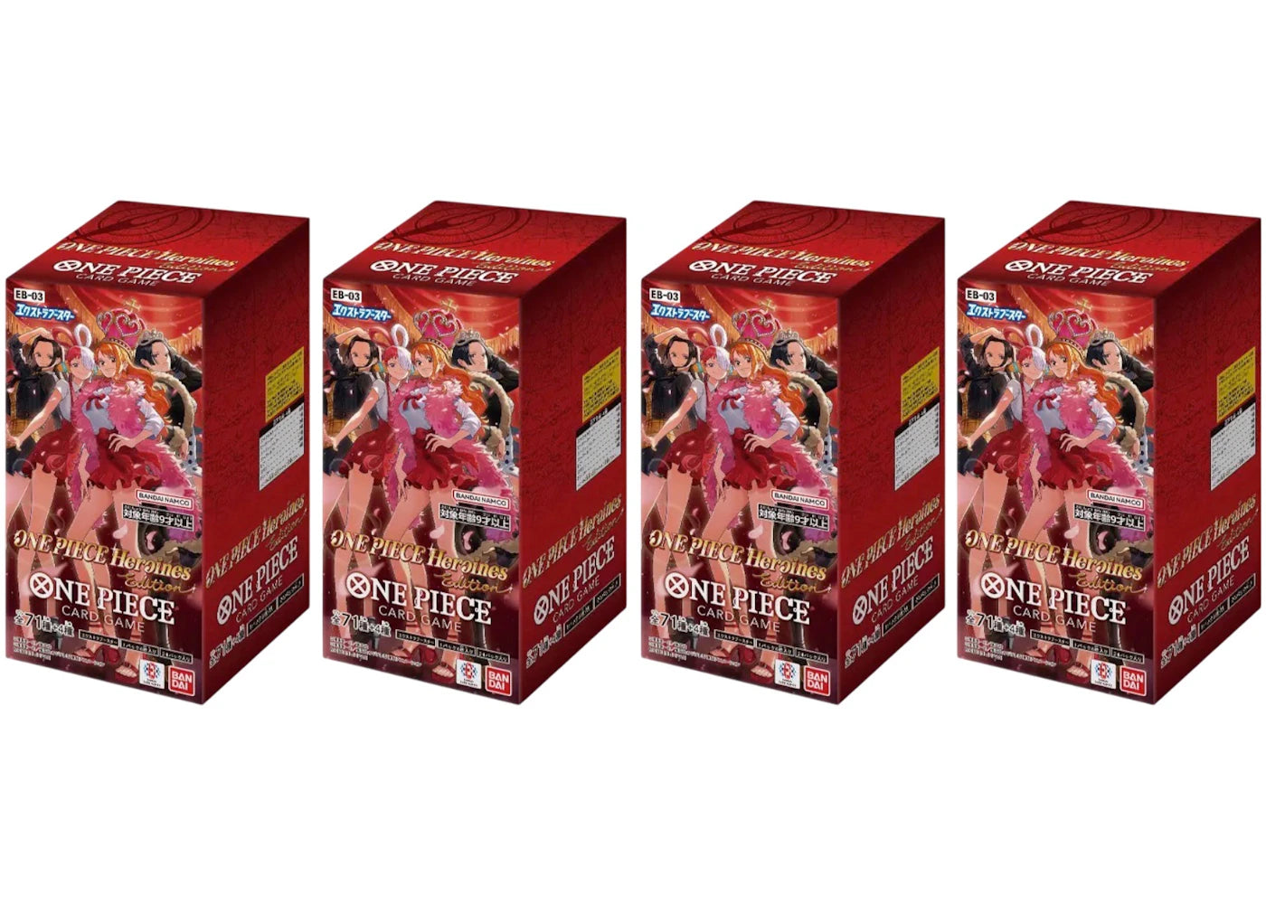 2025 Bandai One Piece Heroines Edition (EB-03) Booster Box (Japanese) 4x Lot
