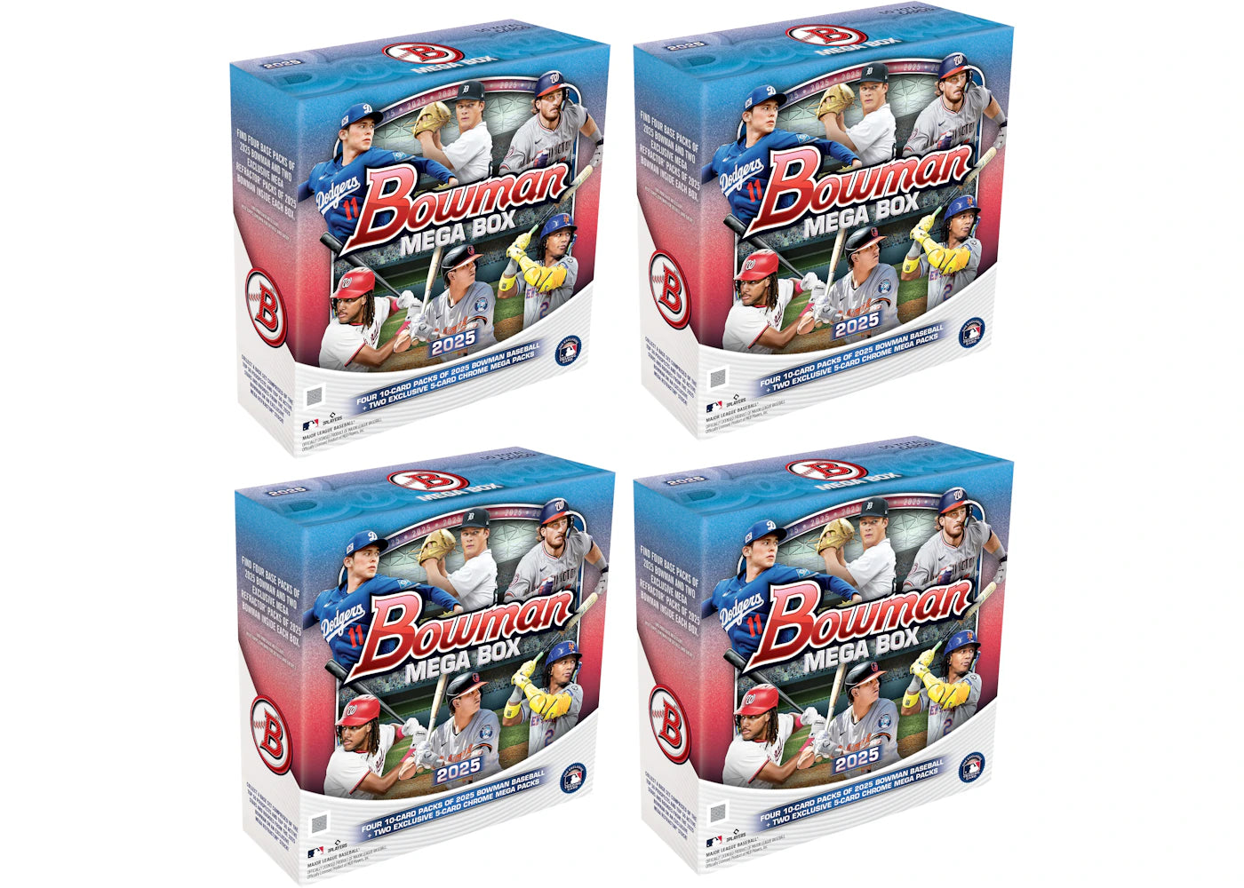 2025 Bowman Baseball Mega Box 4x Lot