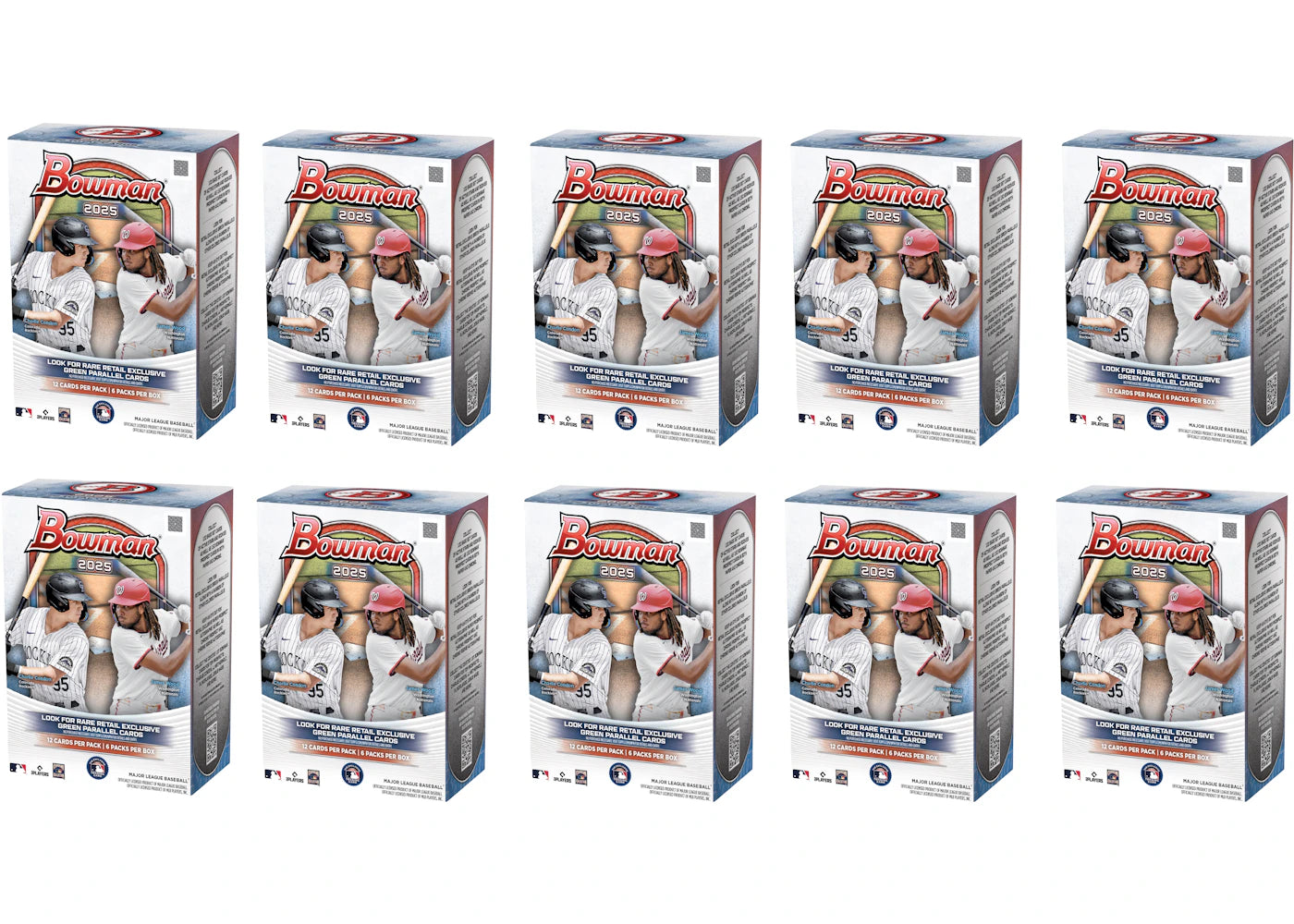 2025 Bowman MLB Baseball Value Box 10x Lot