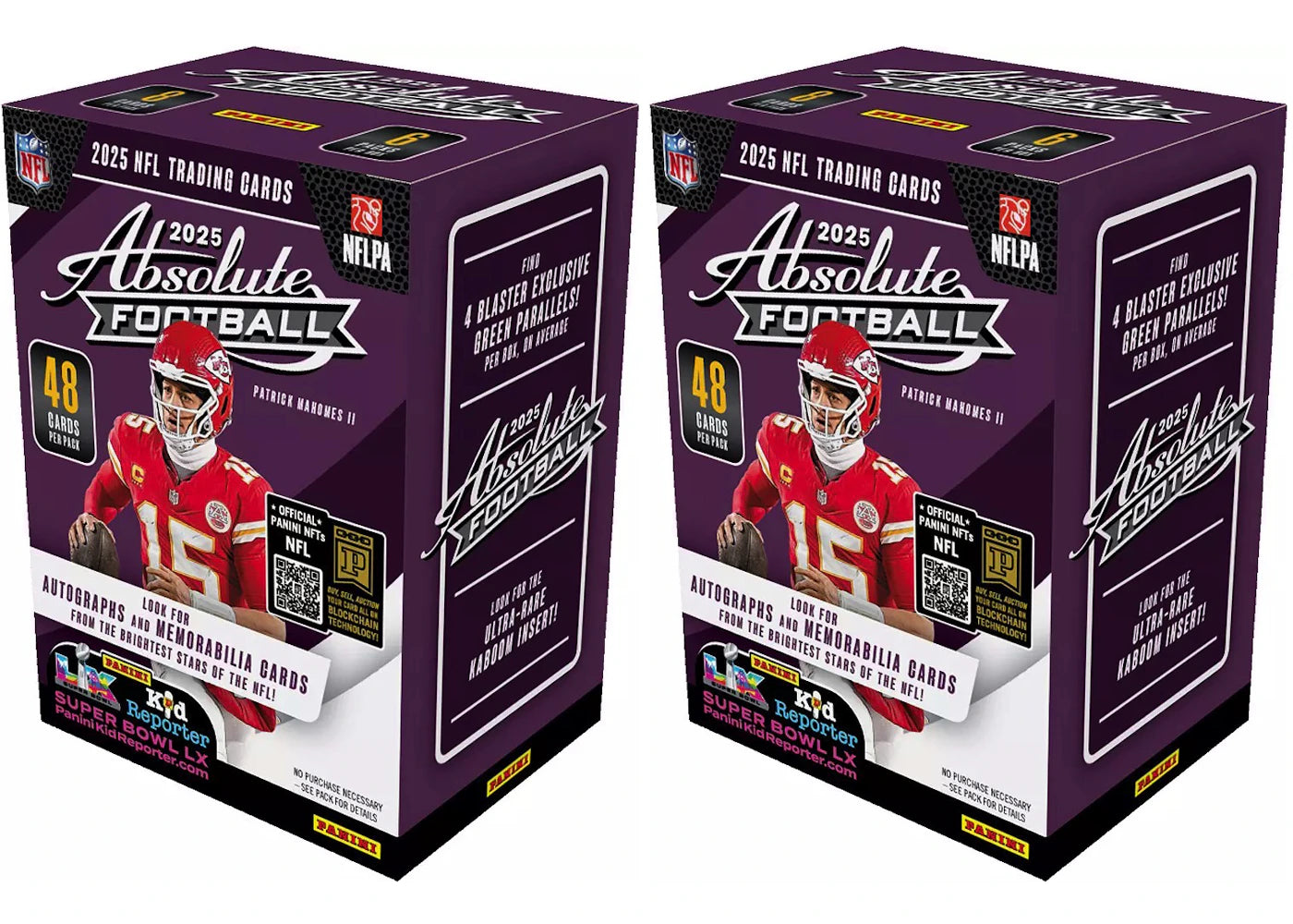 2025 Panini Absolute Football Blaster Box (Green Parallels) 2x Lot