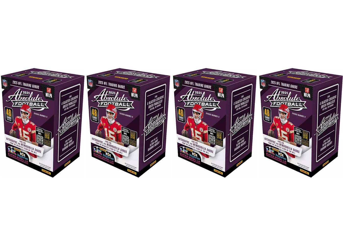2025 Panini Absolute Football Blaster Box (Green Parallels) 4x Lot