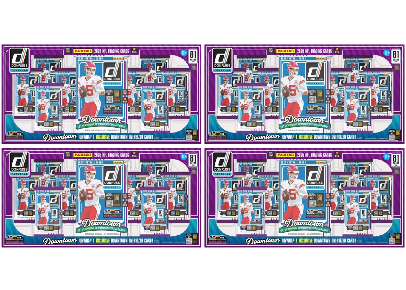 2025 Panini Donruss Football (Costco Exclusive) Bundle 4x Lot