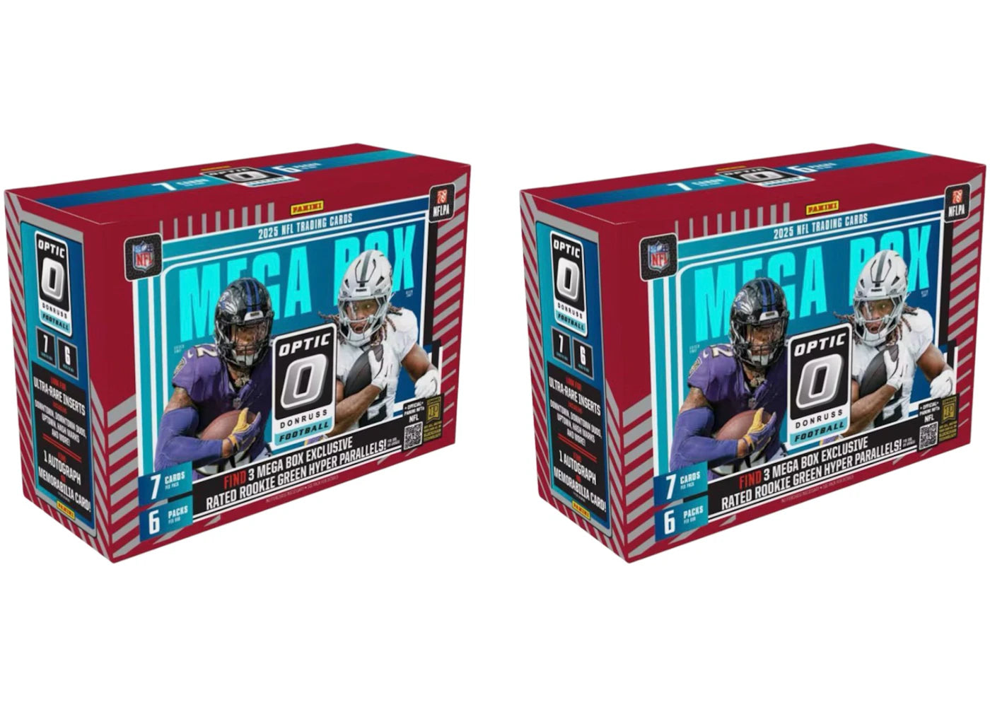 2025 Panini Donruss Optic Football Mega Box (Green Hyper) 2x Lot