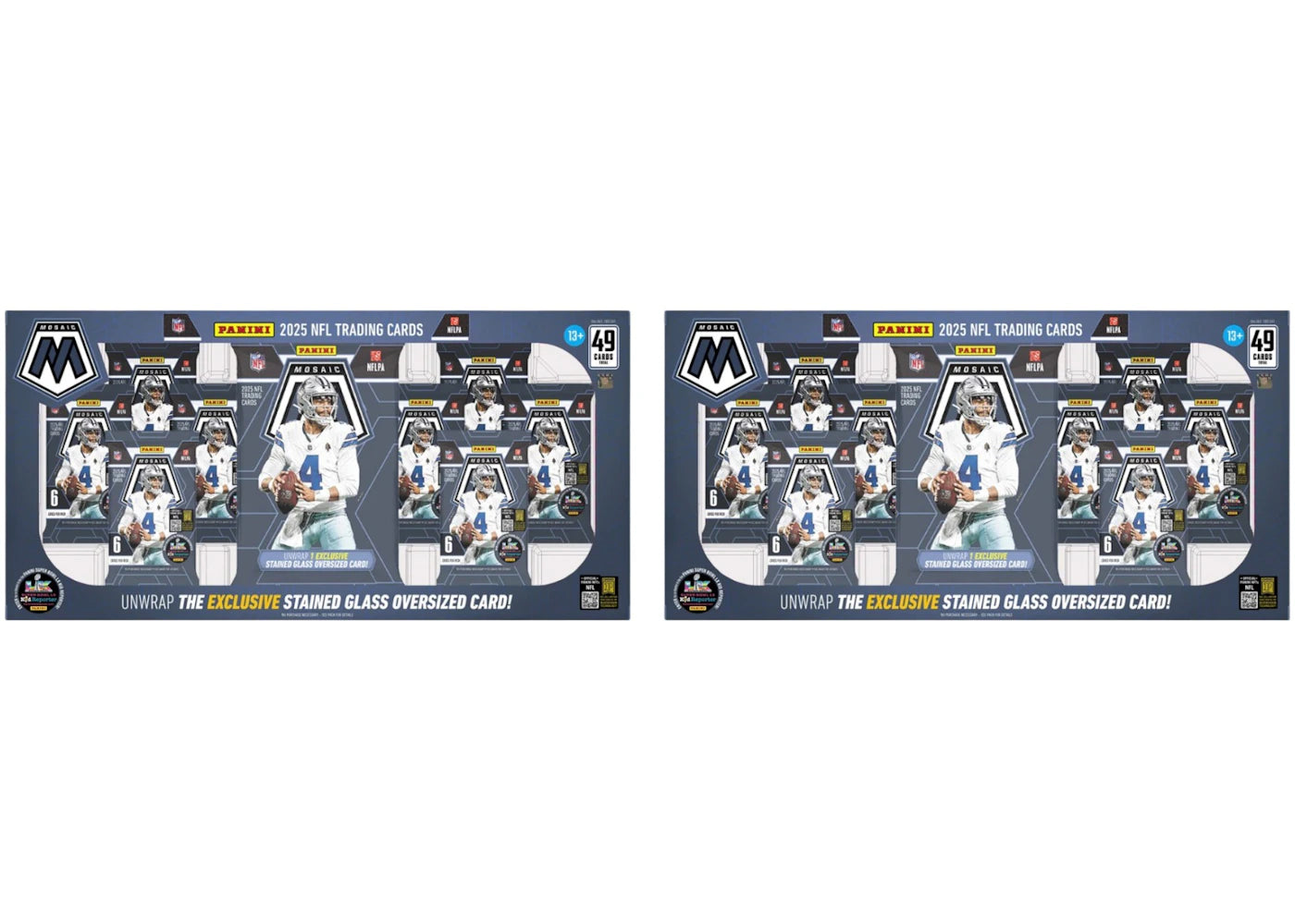 2025 Panini Mosaic Football Costco Exclusive Bundle Box 2x Lot