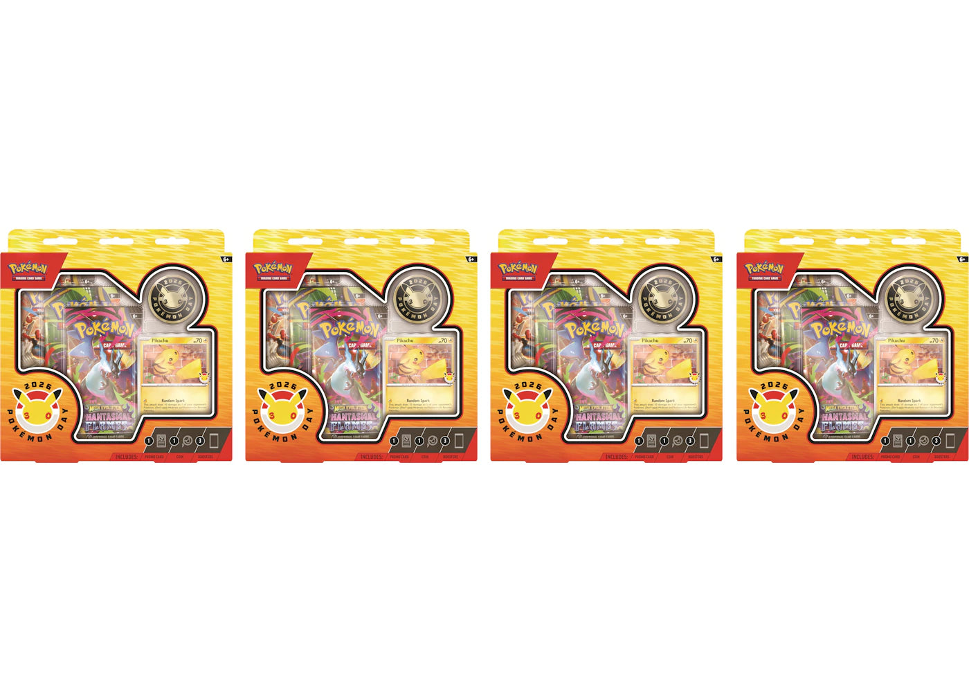 2025 Pokémon Day Pikachu Collection 4x Lot