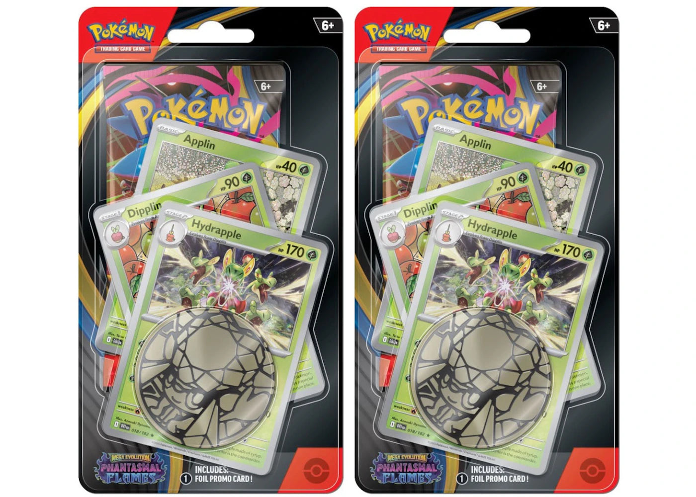 2025 Pokémon Mega Evolution Phantasmal Flames Hydrapple Blister Pack 2x Lot