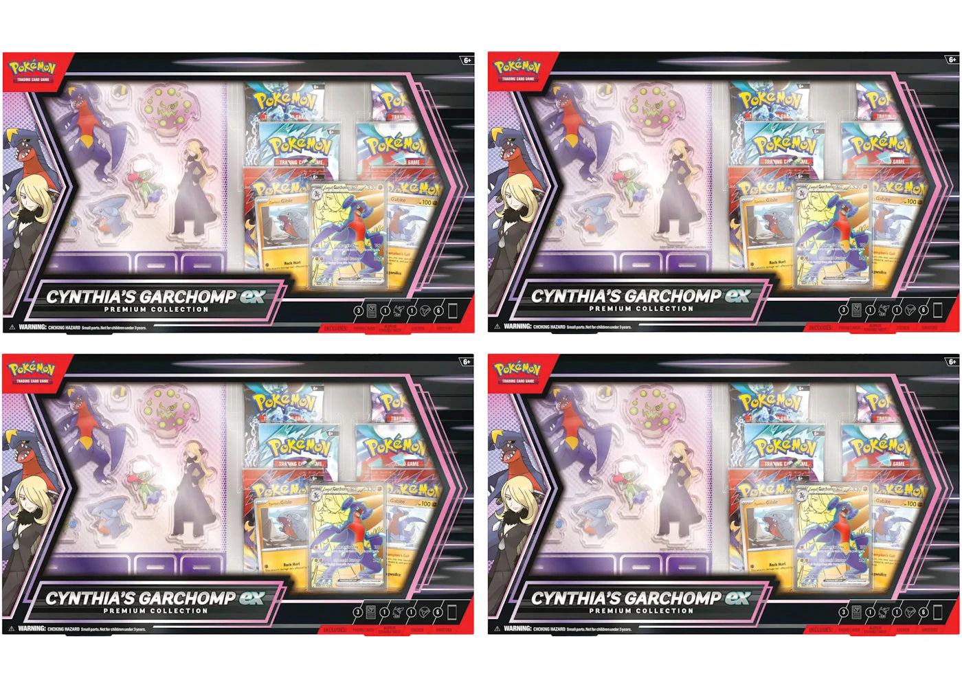 2025 Pokémon Scarlet & Violet Cynthia's Garchomp ex Premium Collection Box 4x Lot