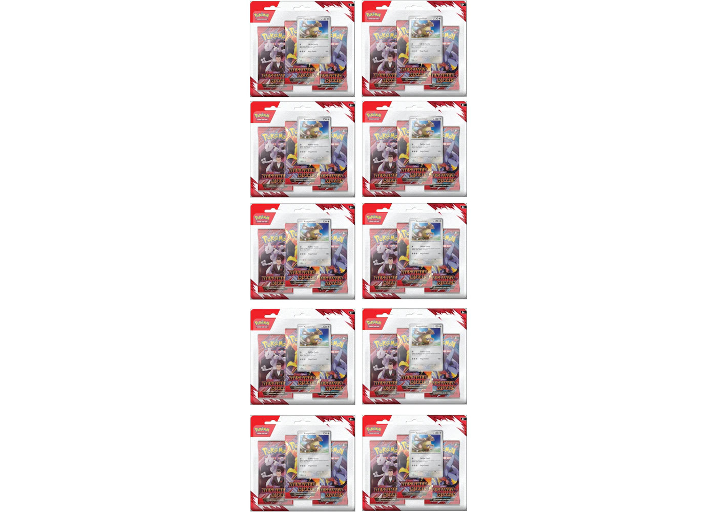 2025 Pokémon Scarlet & Violet Destined Rivals 3 Pack Blister Pack 10x Lot