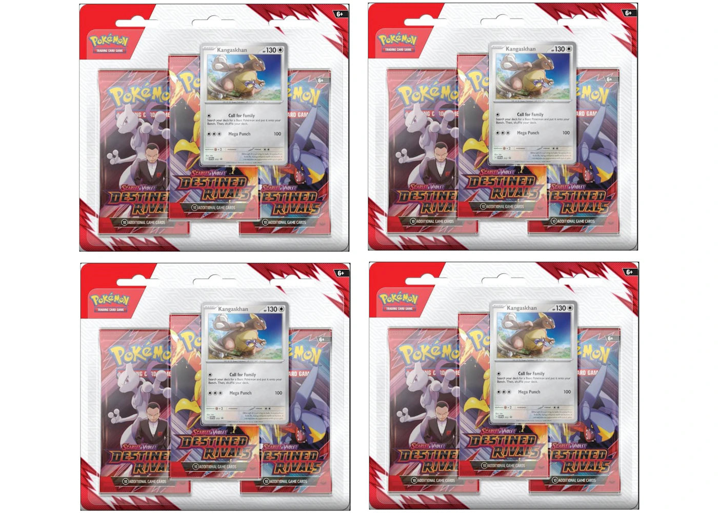 2025 Pokémon Scarlet & Violet Destined Rivals 3 Pack Blister Pack 4x Lot