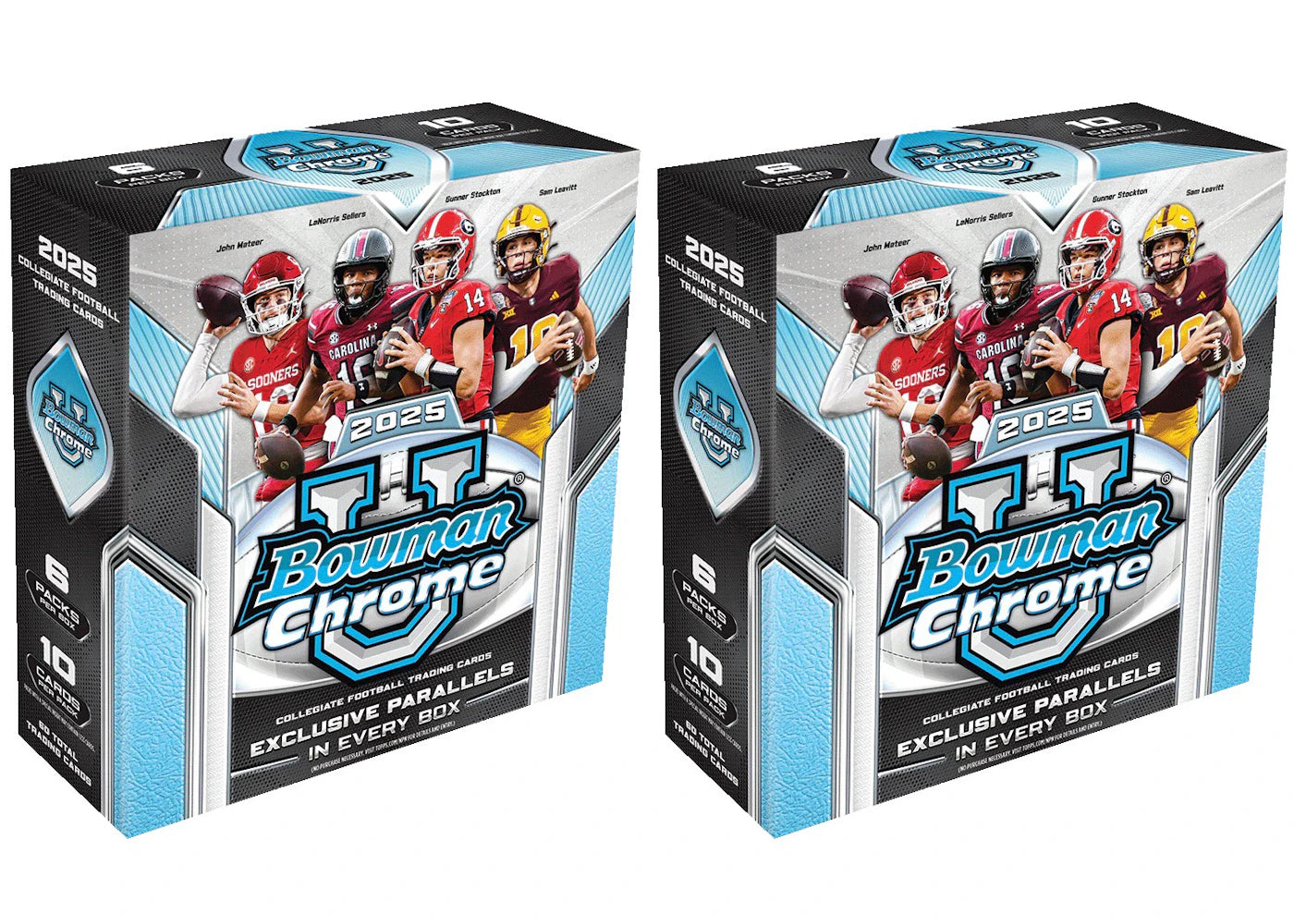 2025 Topps Bowman University Chrome Football Mega Box 2x Lot
