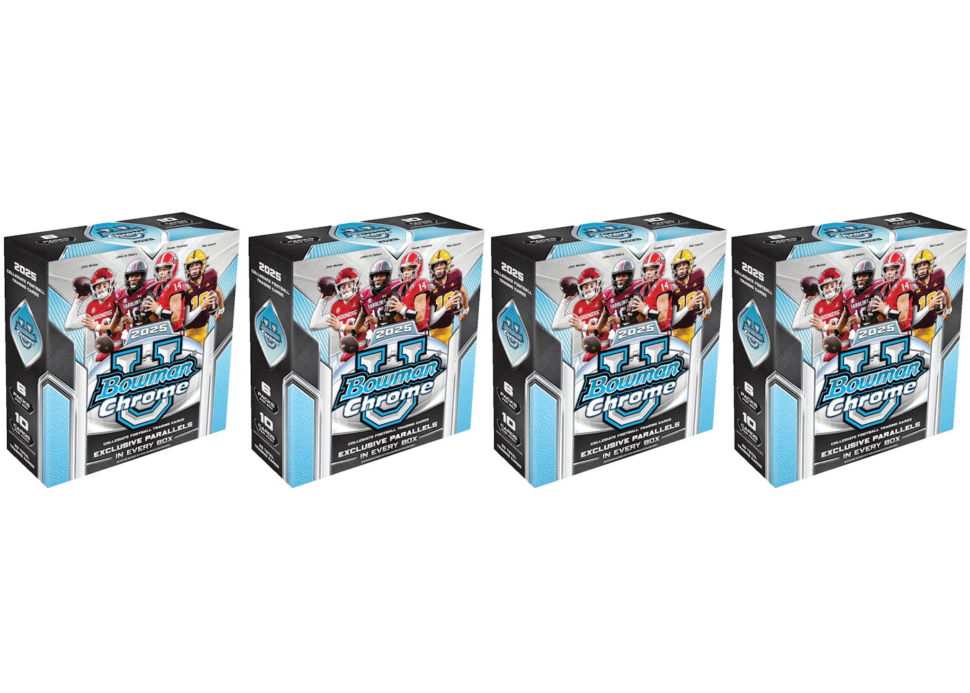 2025 Topps Bowman University Chrome Football Mega Box 4x Lot
