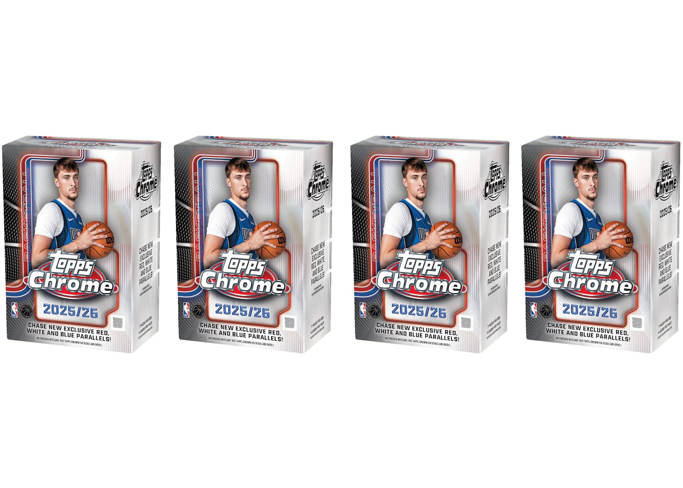 2025-26 Topps Chrome Basketball Value Box 4x Lot
