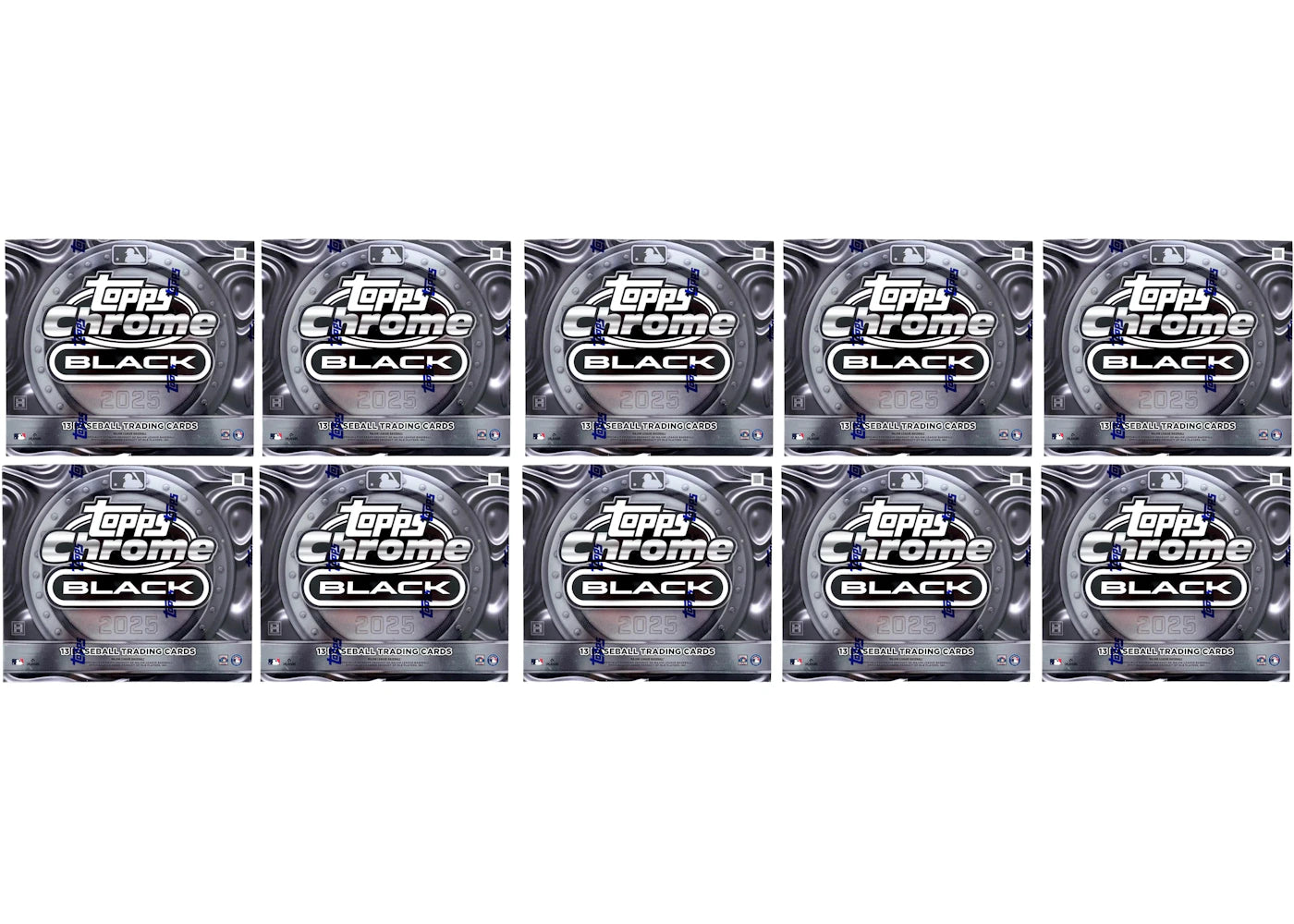 2025 Topps Chrome Black Baseball Hobby Box 10x Lot