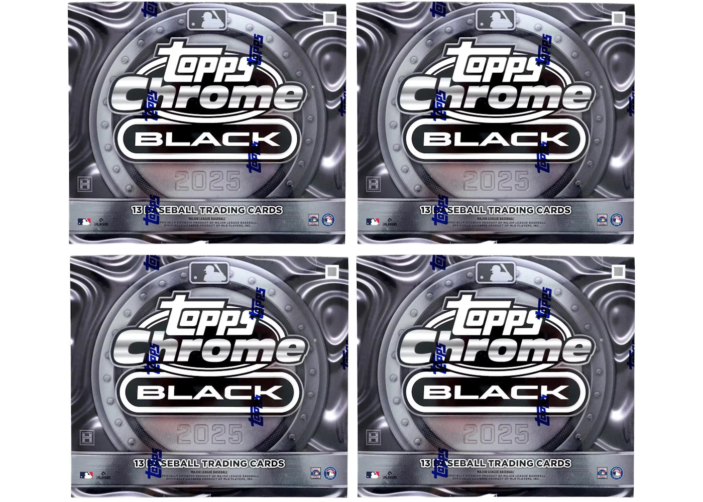 2025 Topps Chrome Black Baseball Hobby Box 4x Lot