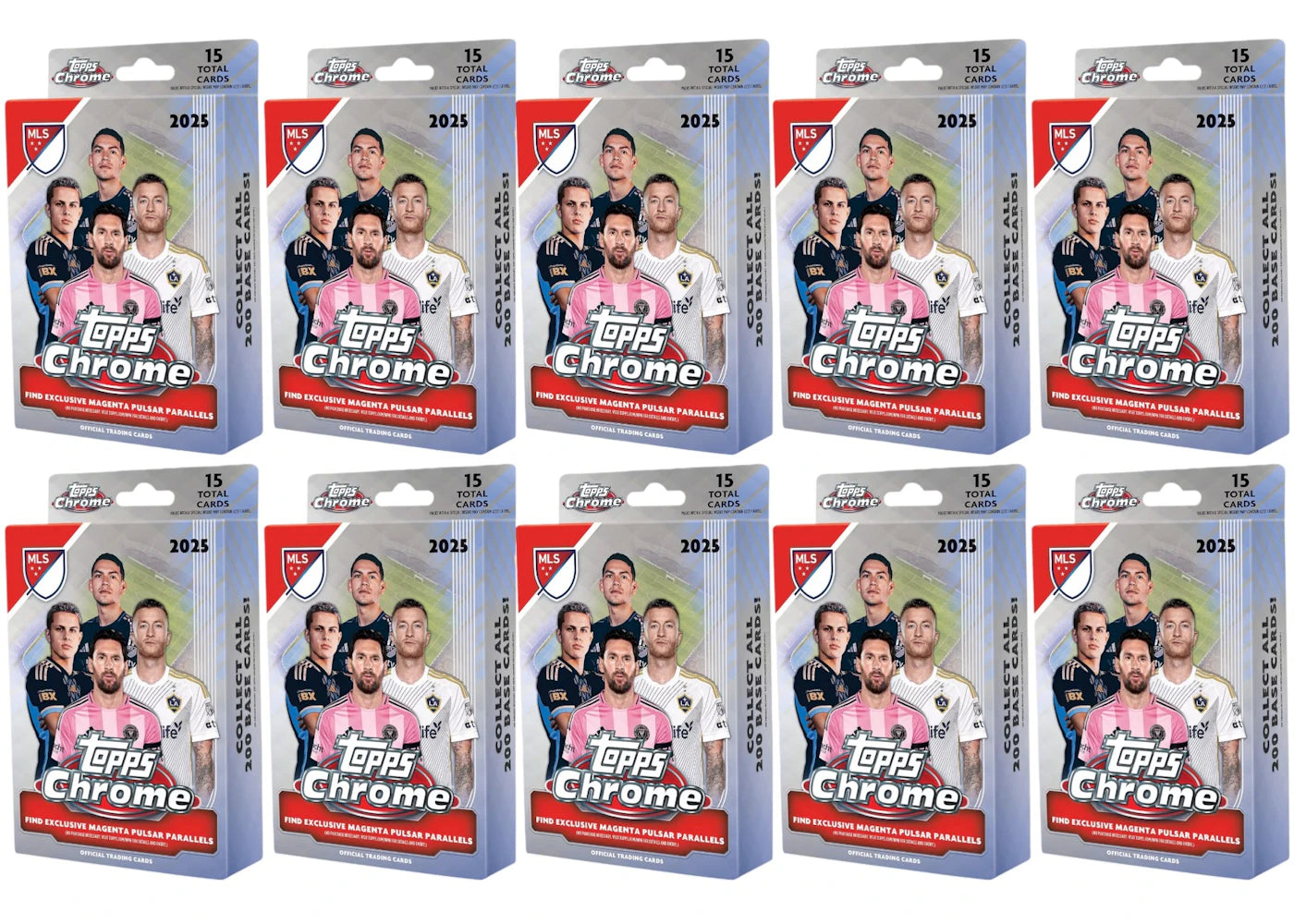 2025 Topps Chrome MLS Hanger Box 10x Lot