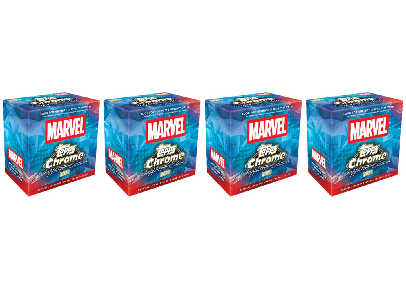 2025 Topps Chrome Marvel Sapphire Edition Hobby Box 4x Lot