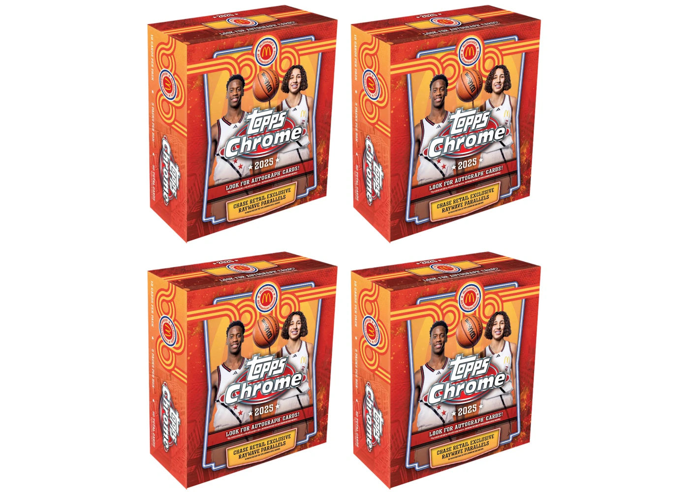 2025 Topps Chrome McDonald's All-American Basketball Mega Box 4x Lot