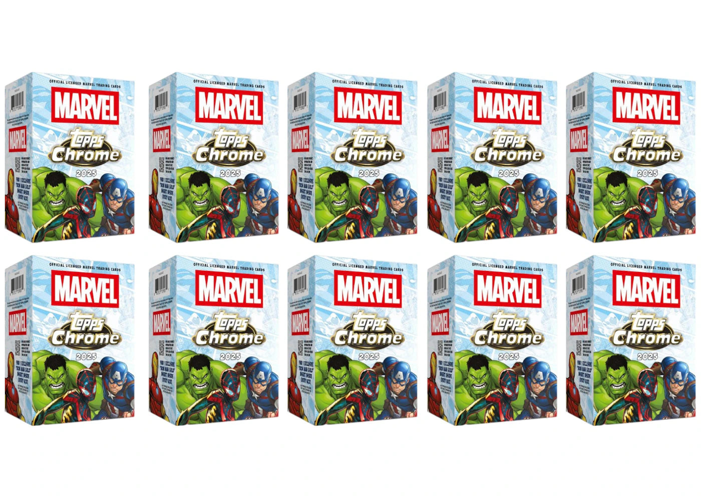 2025 Topps Marvel Comics Chrome Value Box 10x Lot