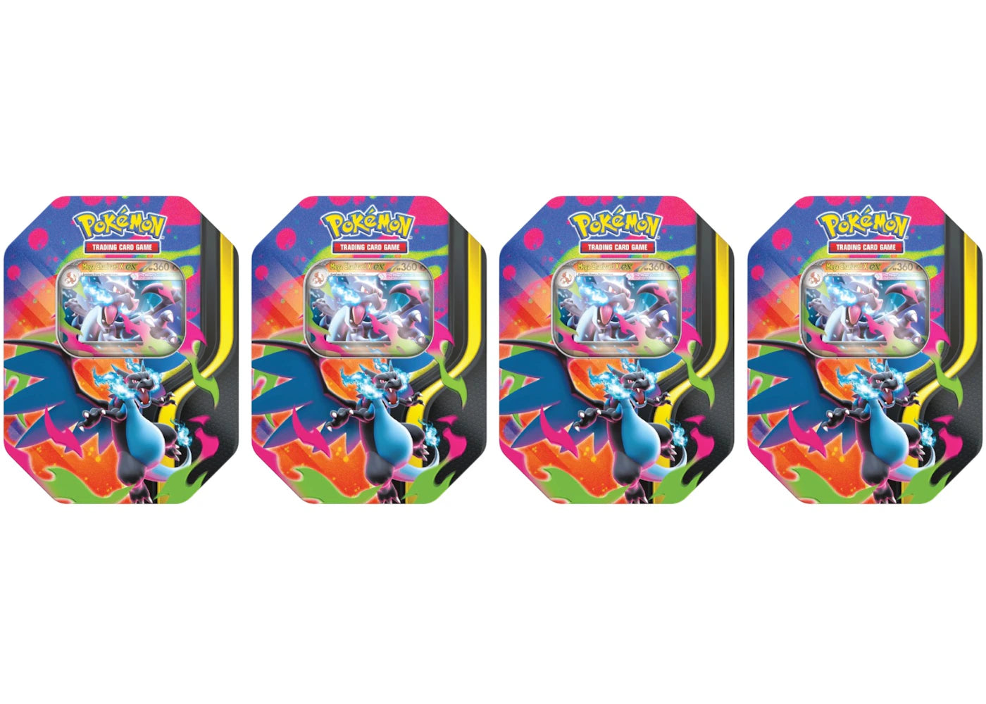 2026 Pokémon Mega Charizard X ex Tin 4x Lot