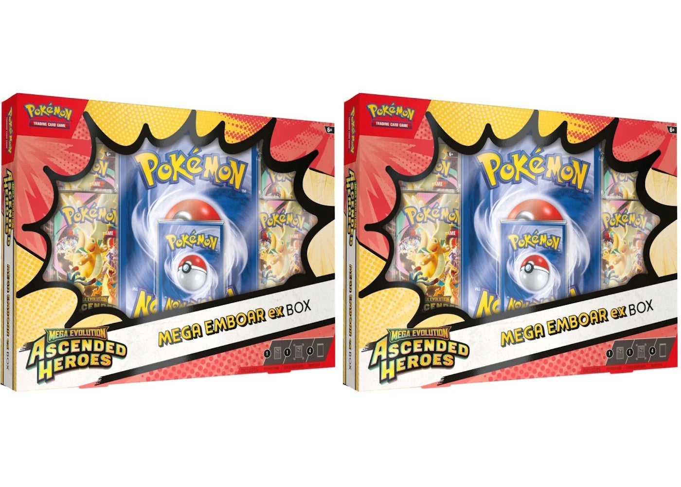 2026 Pokemon Mega Evolution Ascended Heroes Mega Emboar ex Box 2x Lot