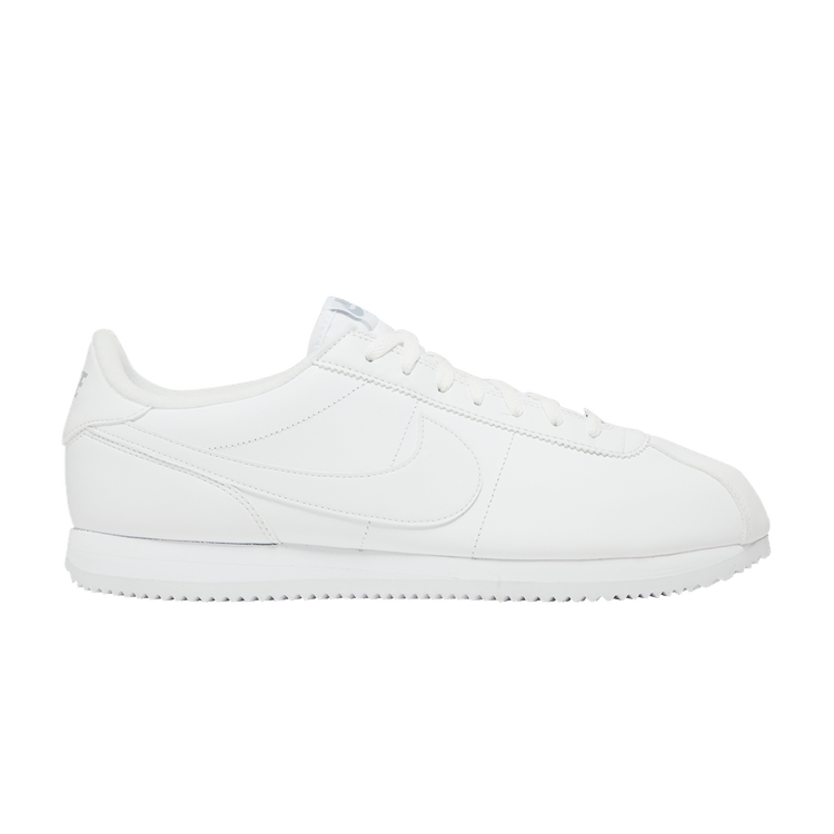 Nike Cortez Basic Leather White White-Wolf Grey-Mtllc Silver