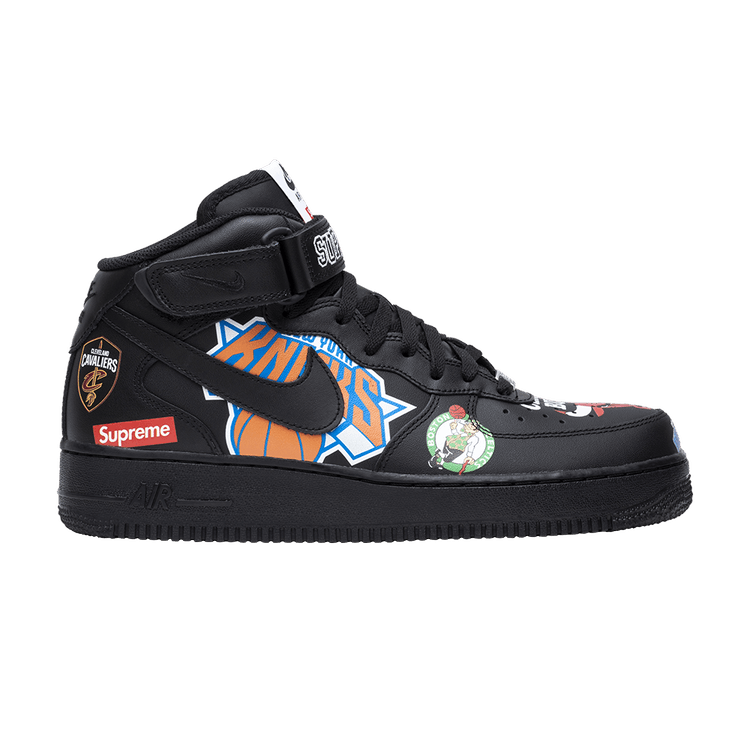 Nike Air Force 1 Mid Supreme NBA Black