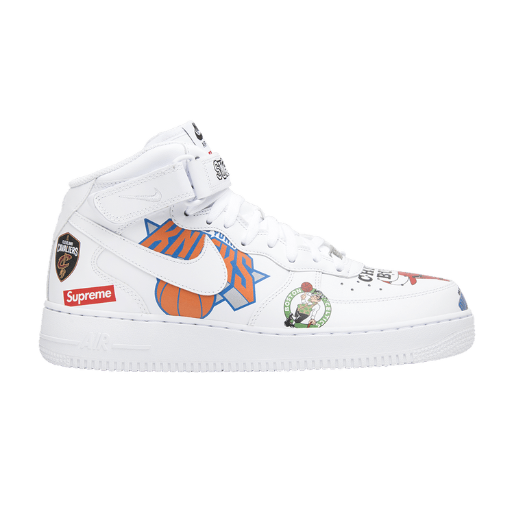 Nike Air Force 1 Mid Supreme NBA White