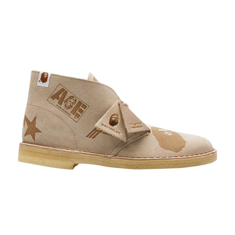 Clarks Desert Boot Bape Grey Embossed