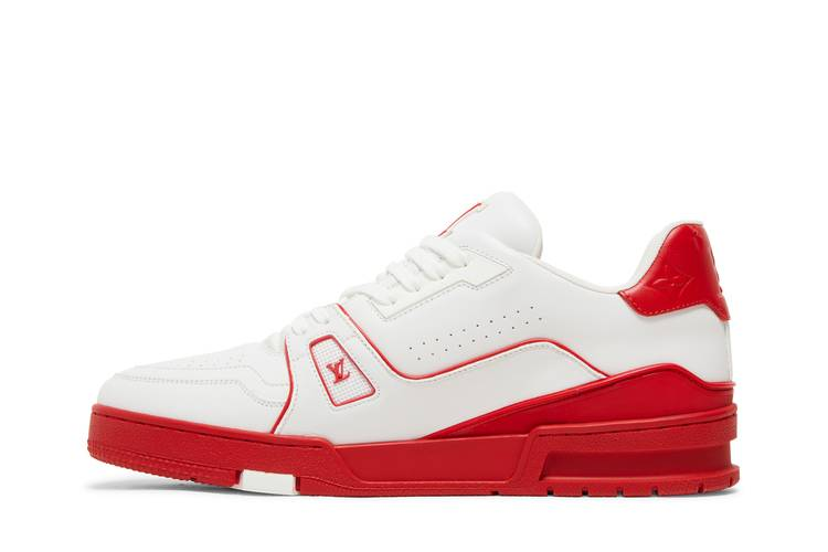 Louis Vuitton Trainer White Red Signature