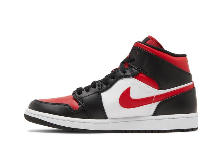 Jordan 1 Mid White Black Red (2022)