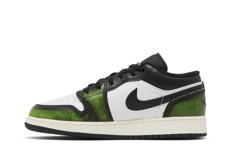 Jordan 1 Low Wear Away Electric Green (GS)