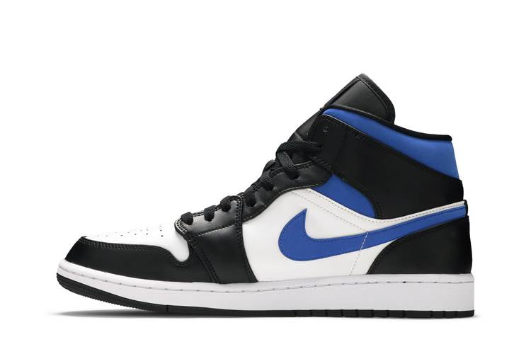 Jordan 1 Mid White Black Racer Blue