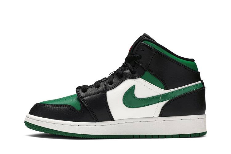 Jordan 1 Mid Green Toe (GS)