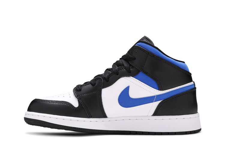 Jordan 1 Mid White Black Racer Blue (GS)