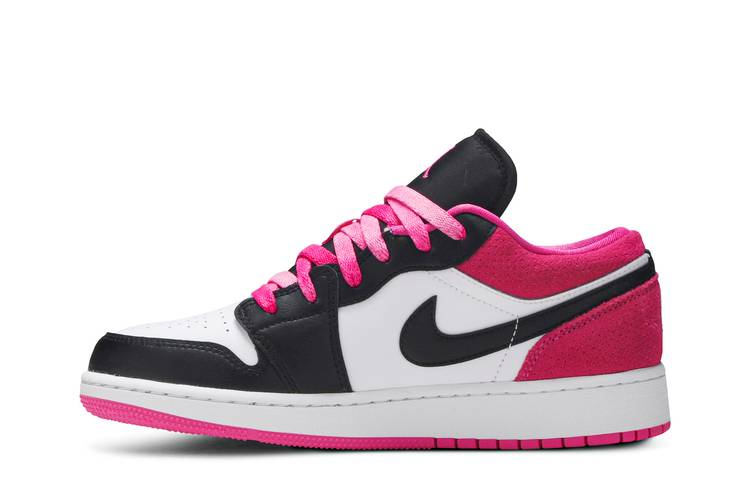 Jordan 1 Low Black Active Fuchsia (GS)